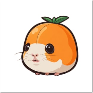 cute orange guinea pig Posters and Art